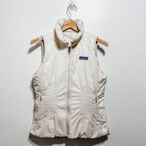 PATAGONIA Womens Goose Down Vest Size S in Ivory